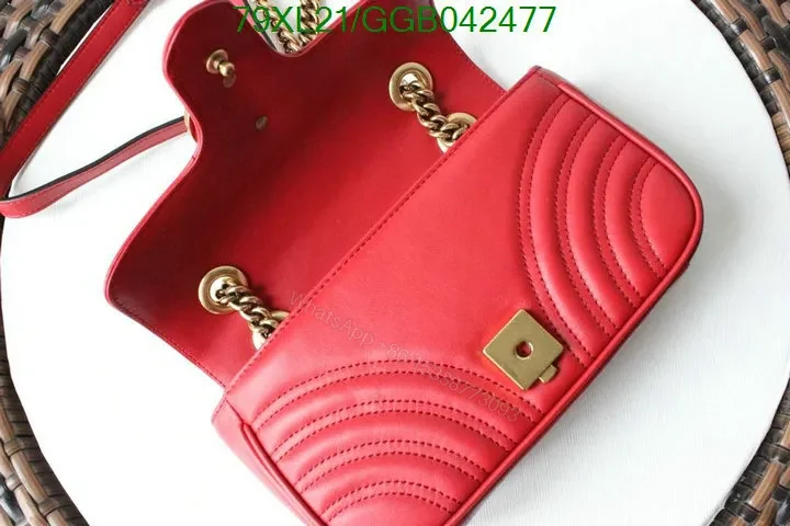 View 11 of Mini Gucci GG Marmont Bag in Red Matelassé Leather 768543