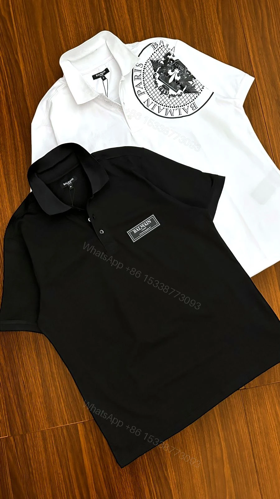 View 3 of FIRST COPY BALMAIN PARIS IMPORTED QUALITY EXCLUSIVE POLO TEES