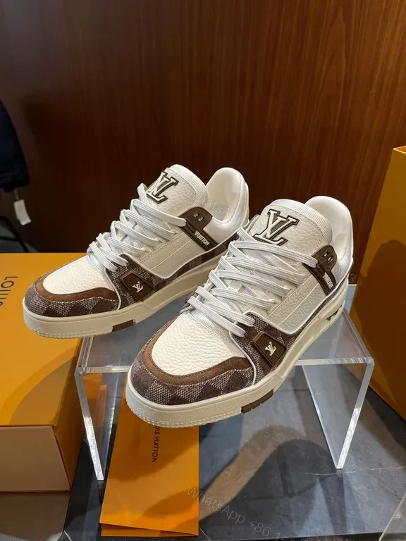 View 7 of LV-Inspired Luxury Sneaker: Structured Texture & Everyday Comfort