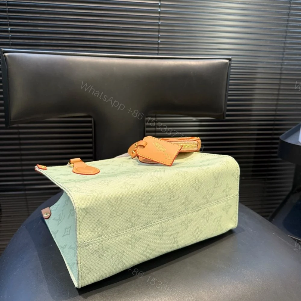 View 6 of Louis Vuitton Onthego PM Monogram Origine Vert Asnières 25Cm