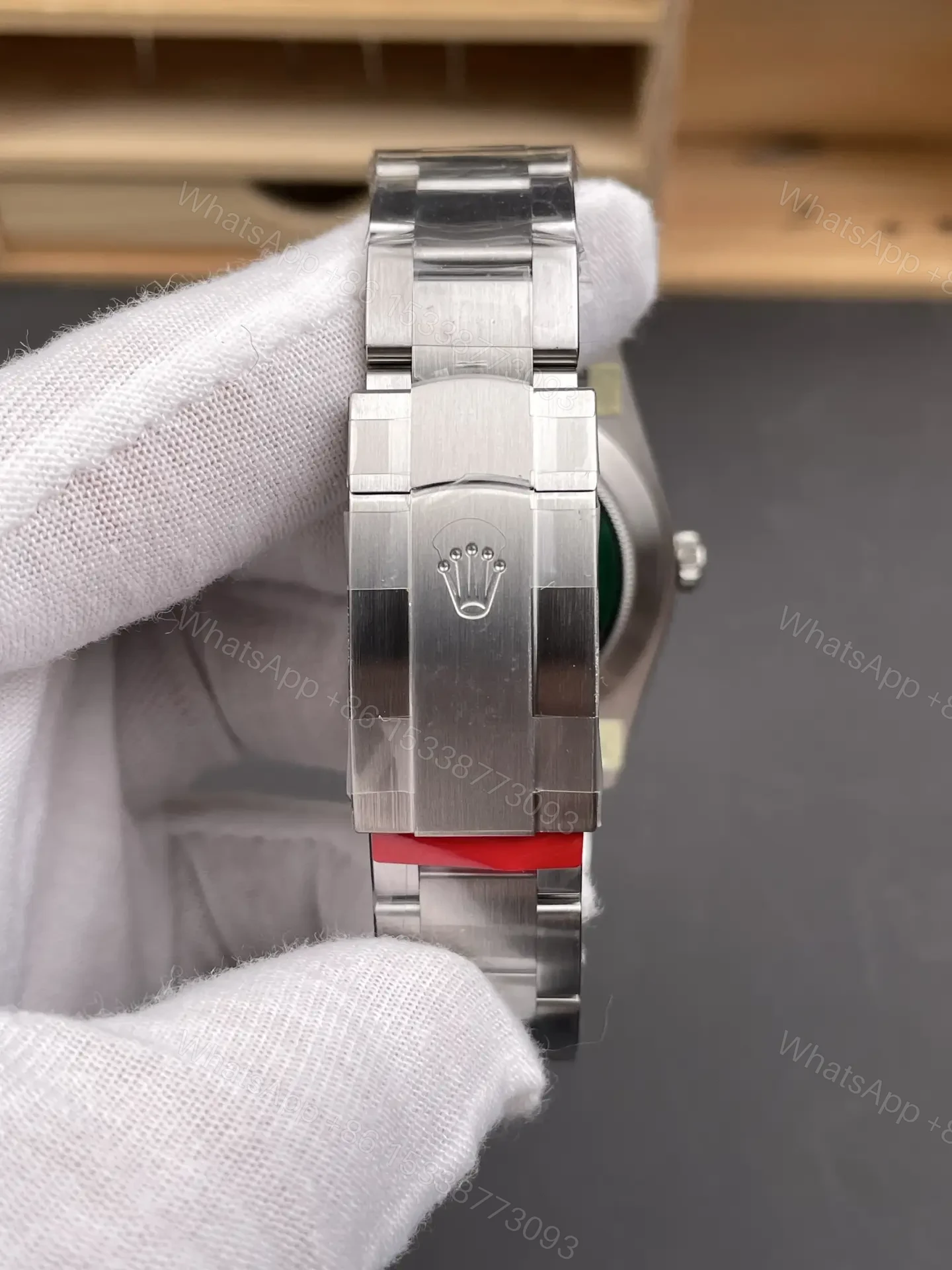 View 8 of Rolex Oyster Perpetual 41 124300 Green Dial Watch 124300-0005
