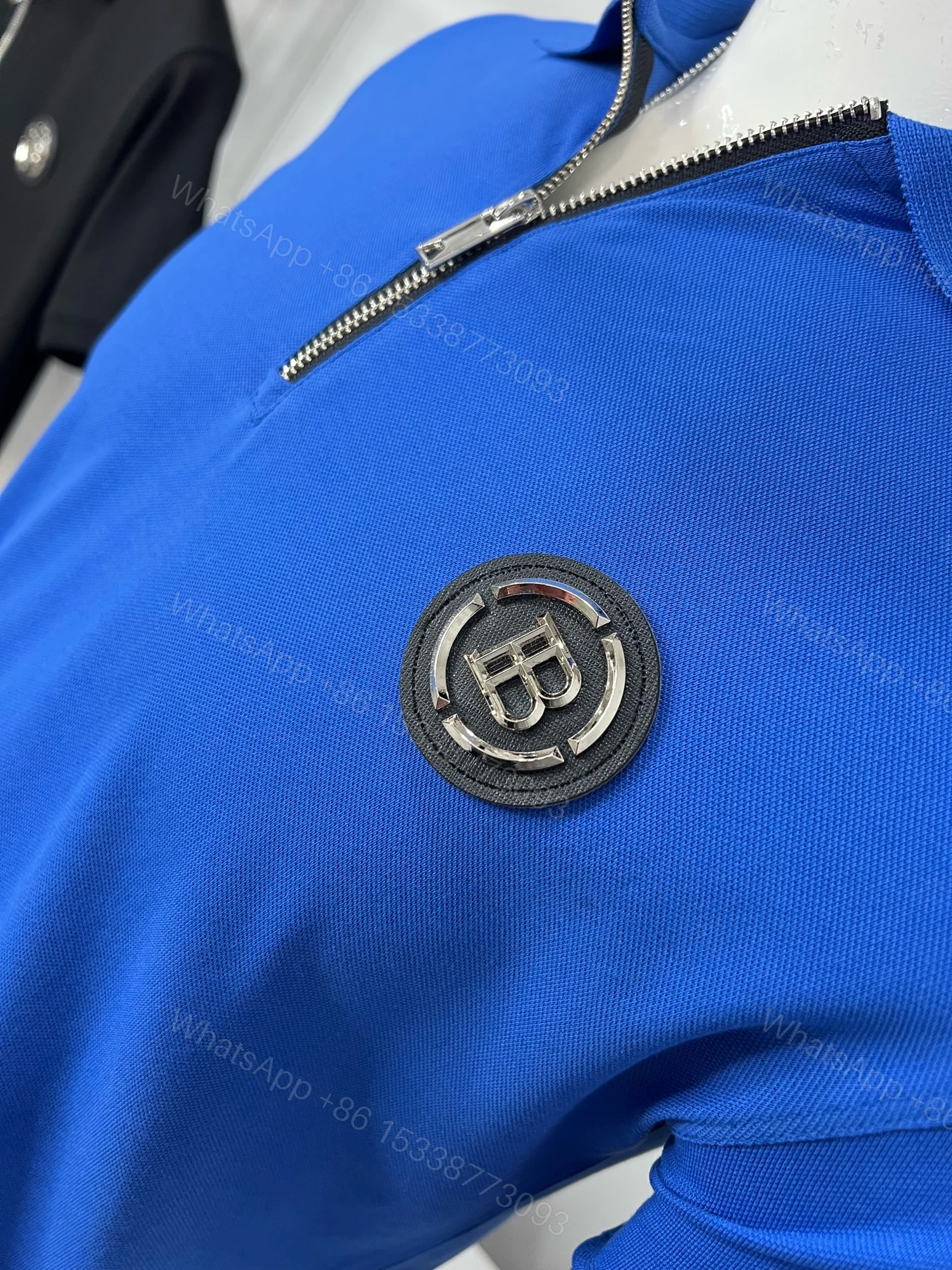 View 13 of First Copy BALMAIN Premium Zip Collar T-Shirt