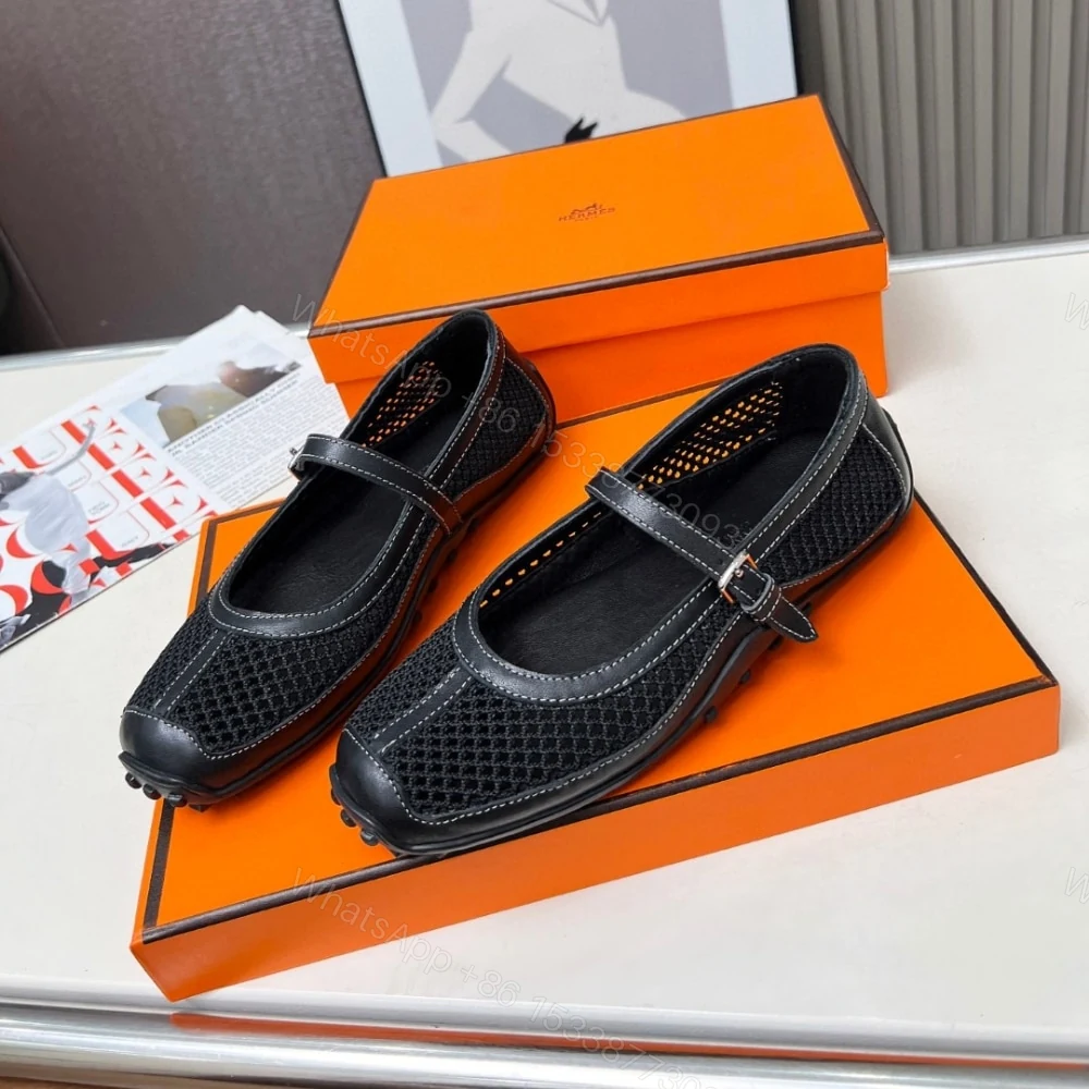 View 2 of HERMES KICHU BALLET FLATS BLACK H251170Z 7K380