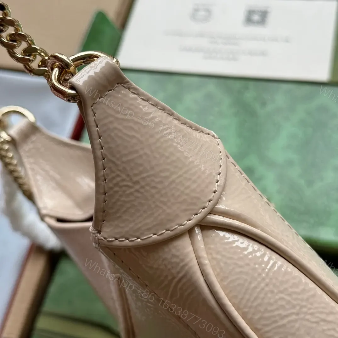View 9 of JACKIE NOTTE MINI BAG 19 IN BEIGE CRACKED LACQUER