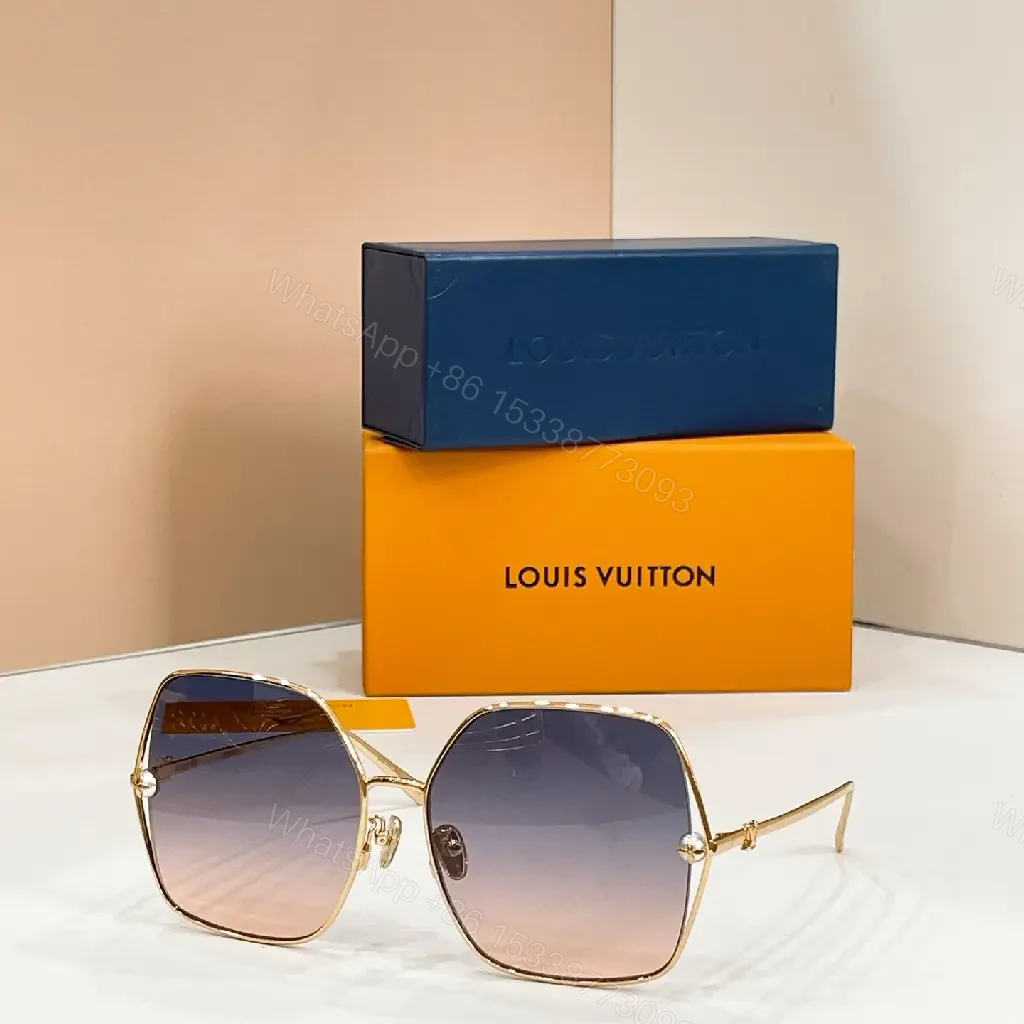 View 6 of Gold-Tone Monogram Sunglasses: Square Oversized Luxe Eyewear