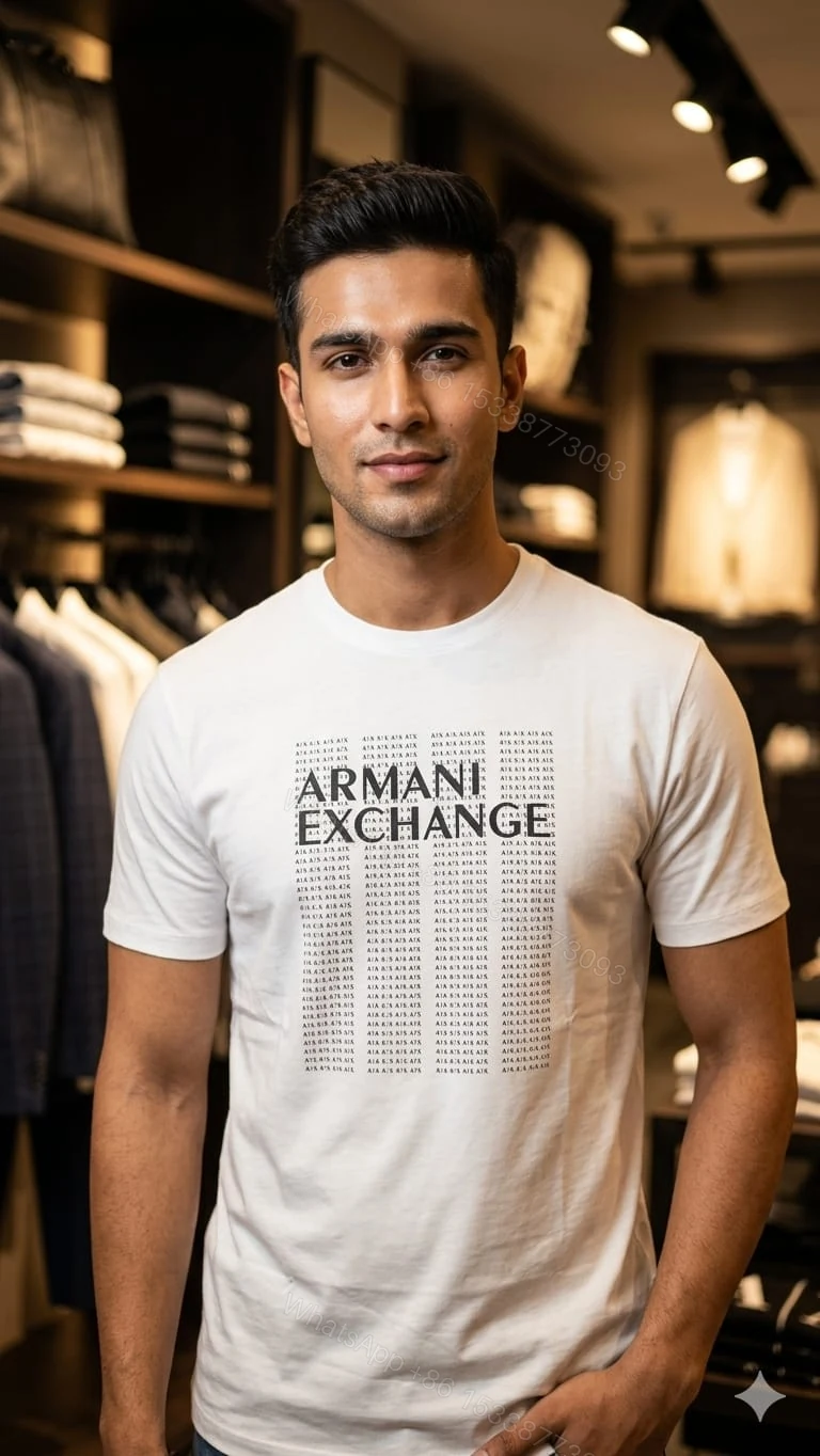 FIRST COPY ARMANI EXCHANGE ROUND NECKS SUMMER T-SHIRT — view 1