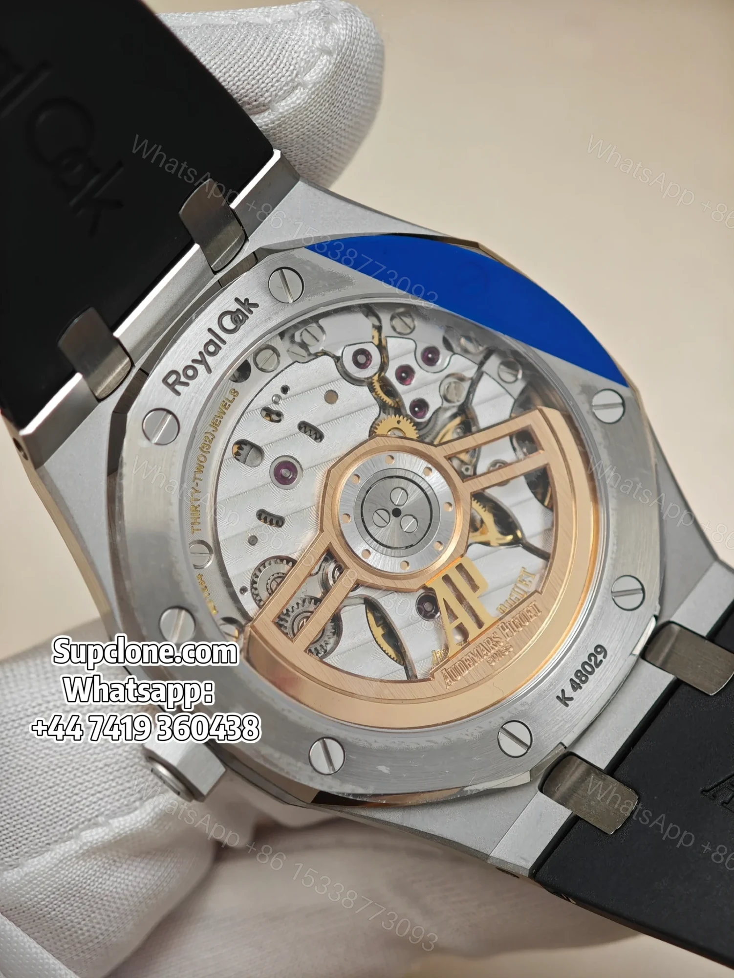 View 4 of Audemars Piguet Super Clone Royal Oak 15510 Green Dial Black Rubber Strap