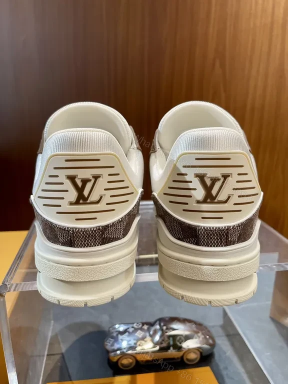 View 4 of LV-Inspired Luxury Sneaker: Structured Texture & Everyday Comfort