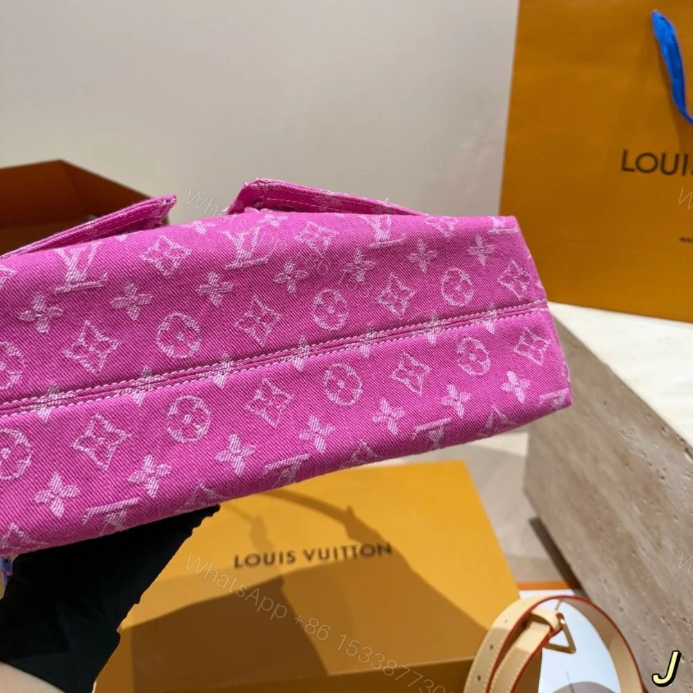 View 6 of Louis Vuitton Baggy Fuchsia Denim 30Cm M28266