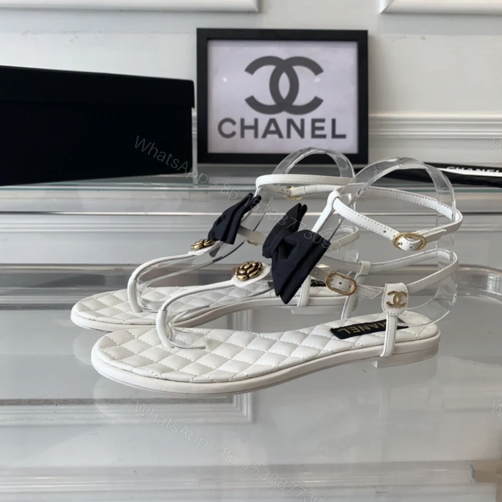 View 3 of 高仿Chanel*24S系列G45535V露趾蝴蝶結涼鞋白色免檢版