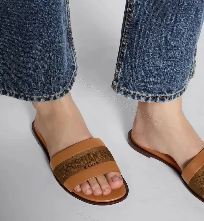 View 3 of Minimalist Dior Sandals: Leather, Logo Band, Everyday Luxury