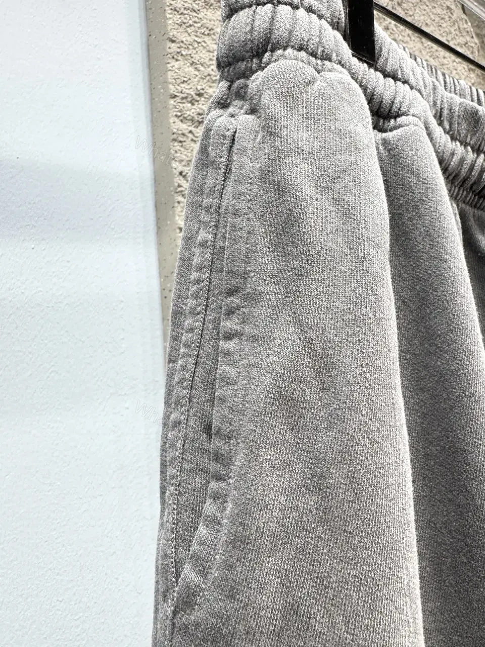 View 2 of Gray Cotton-Blend Relaxed Shorts with Subtle Accent