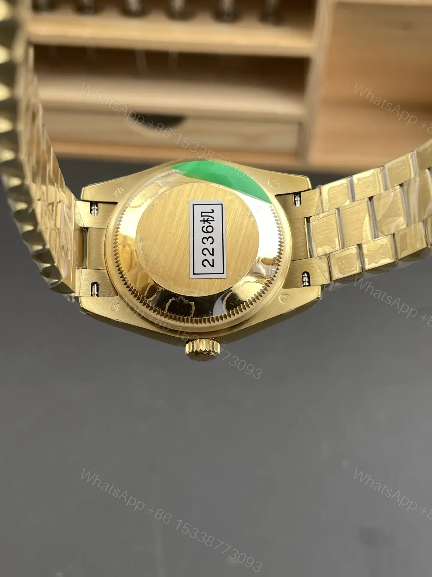 View 5 of Rolex Datejust 31 Yellow Gold Fluted President Champagne Diamond 178278-0018