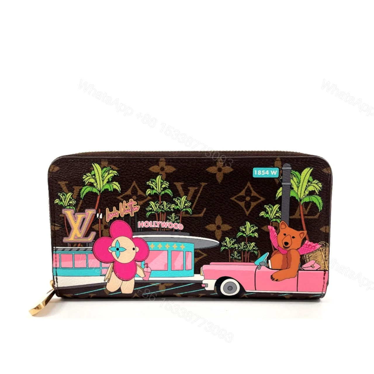 LOUIS VUITTON ZIPPY WALLET VIVIENNE MONOGRAM BROWN 20CM — view 1