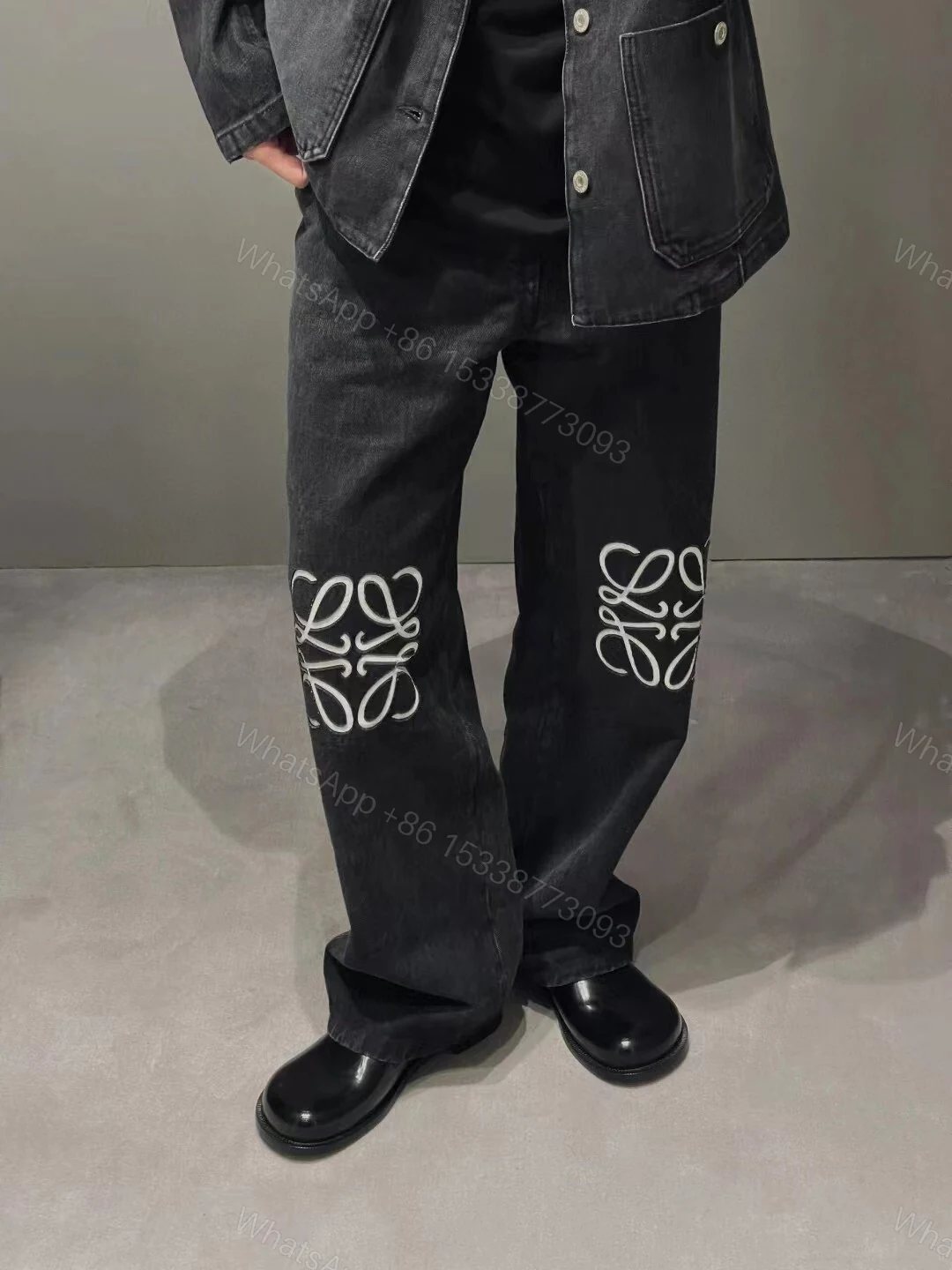 View 8 of Loewe Printed Black Jeans