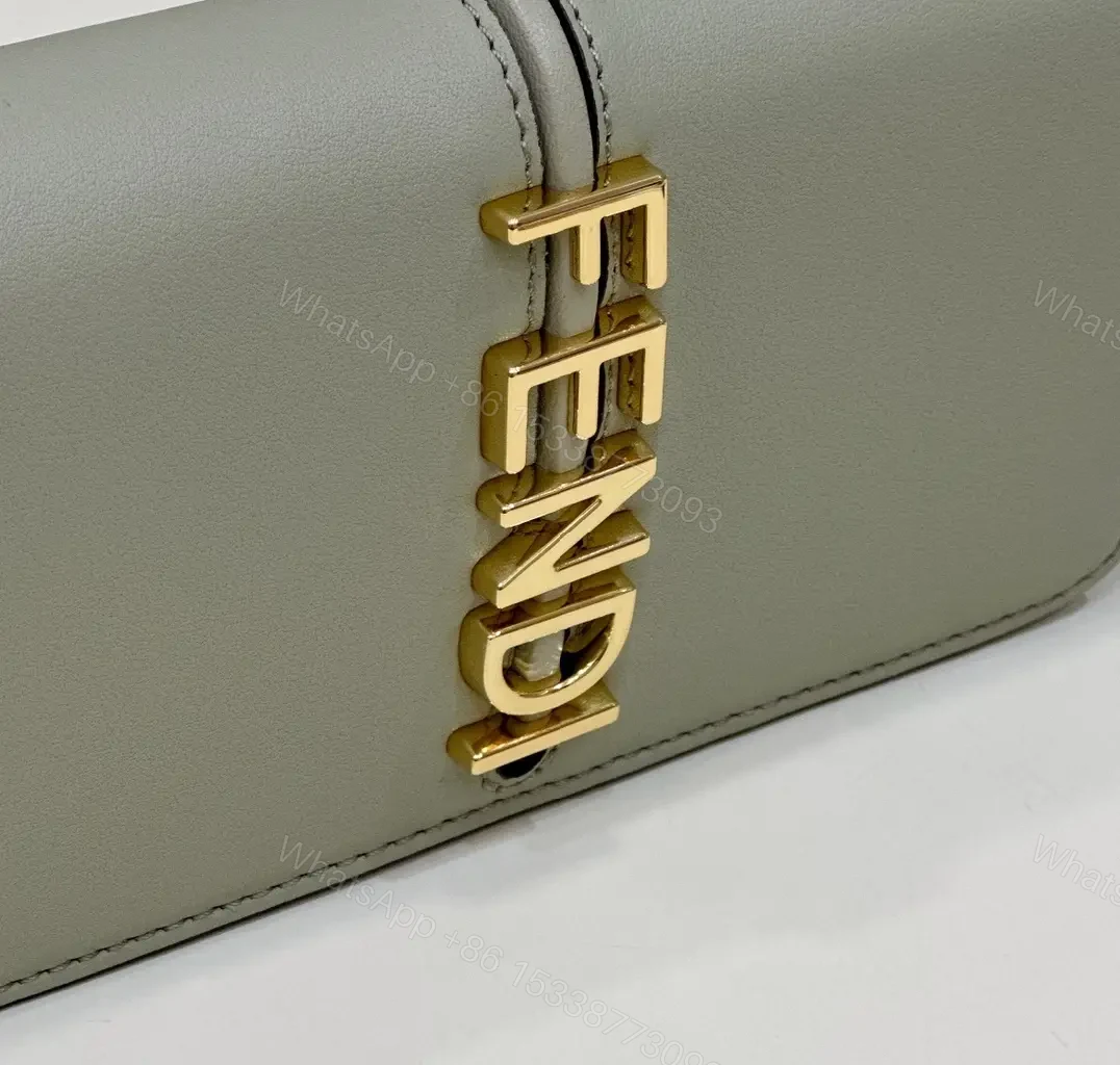 View 4 of Polished Leather Set: Gray & Gold Modern Saddle Bag & Cardholder