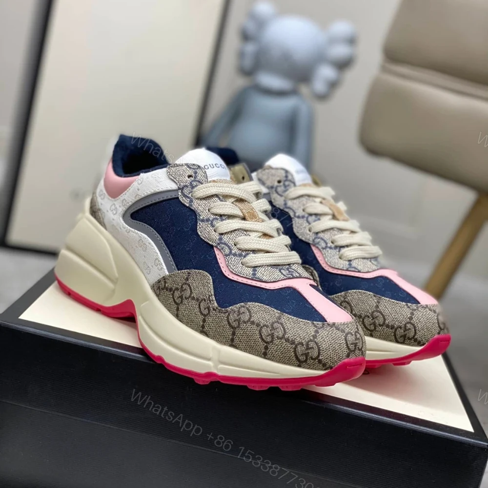 View 3 of Gucci WMNS GG Rhyton Beige White Pink 620185 99WF0 4371