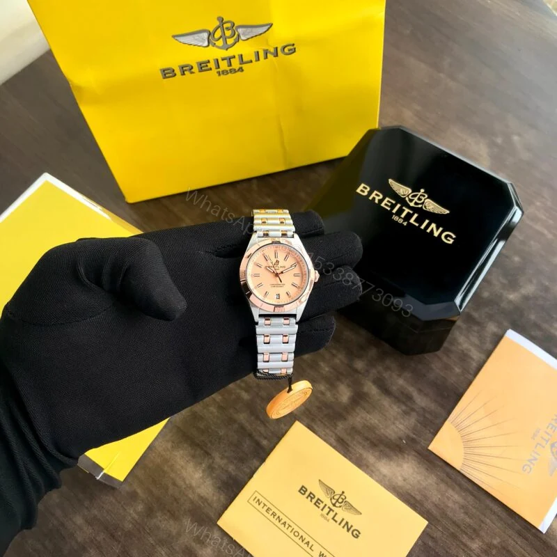 View 3 of Breitling Chronomat B01 38MM Rose Gold Dial Quartz