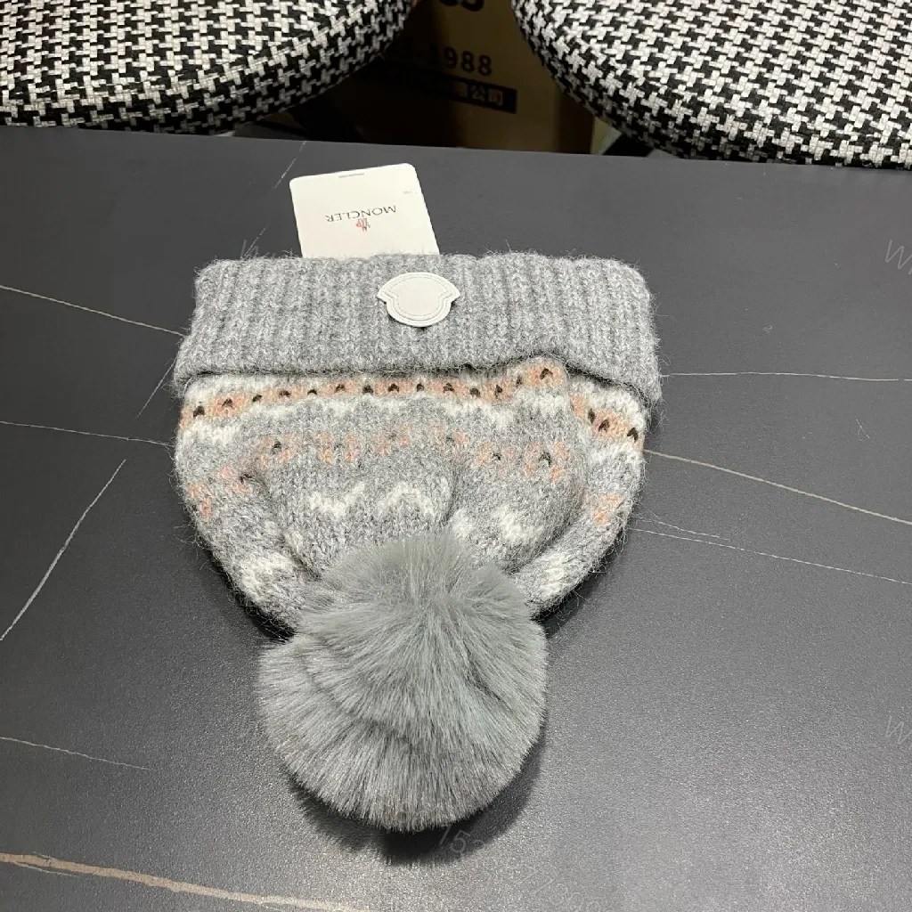 View 9 of Cozy Knit Beanie – Subtle Pattern, Warmth, Pom Pom | Knit Hat