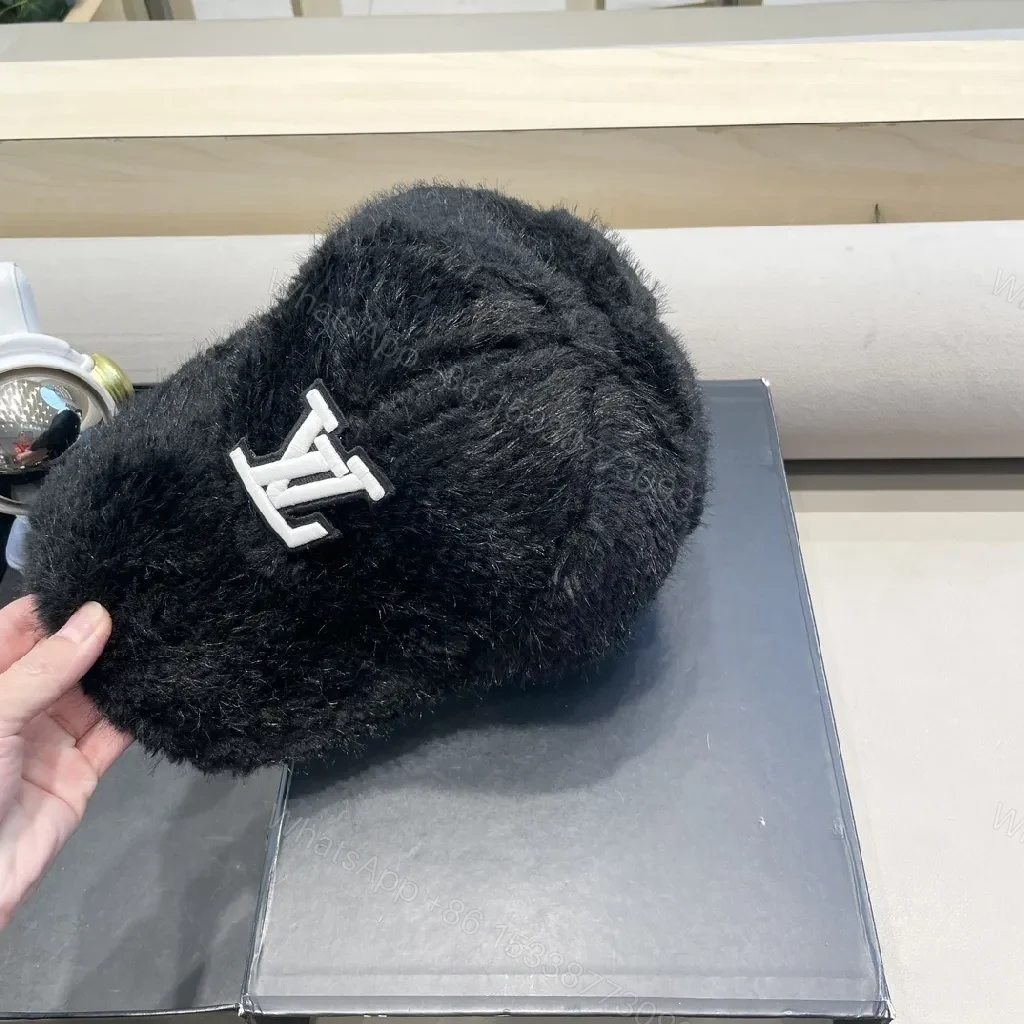 View 5 of Lux Fur-Textured LV Cap: Bold, Plush Streetwear Cap