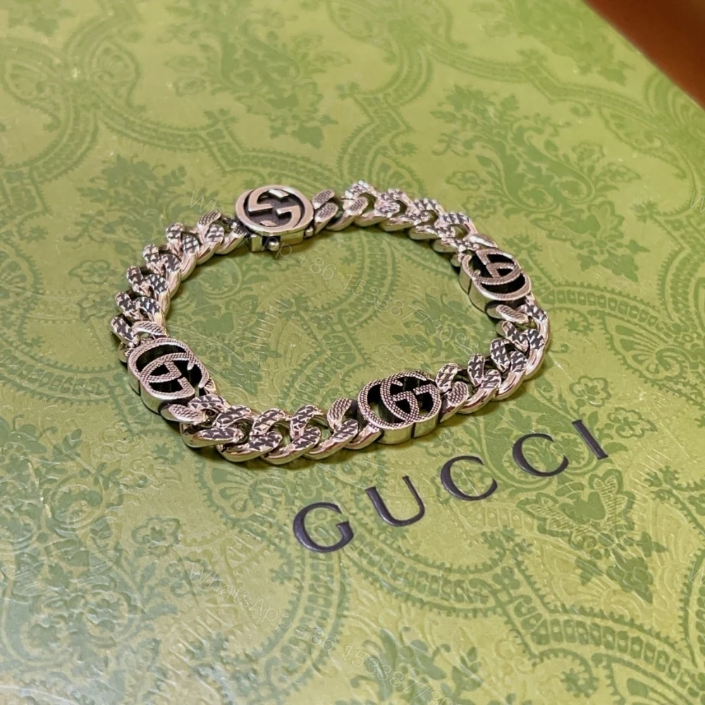 View 3 of GUCCI INTERLOCKING BRACELET SILVER 675758 I4601 0926