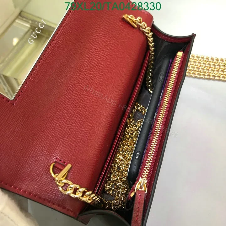 View 3 of Gucci Red Horsebit 1955 Shoulder Bag Quality Knockoff FJ92RP
