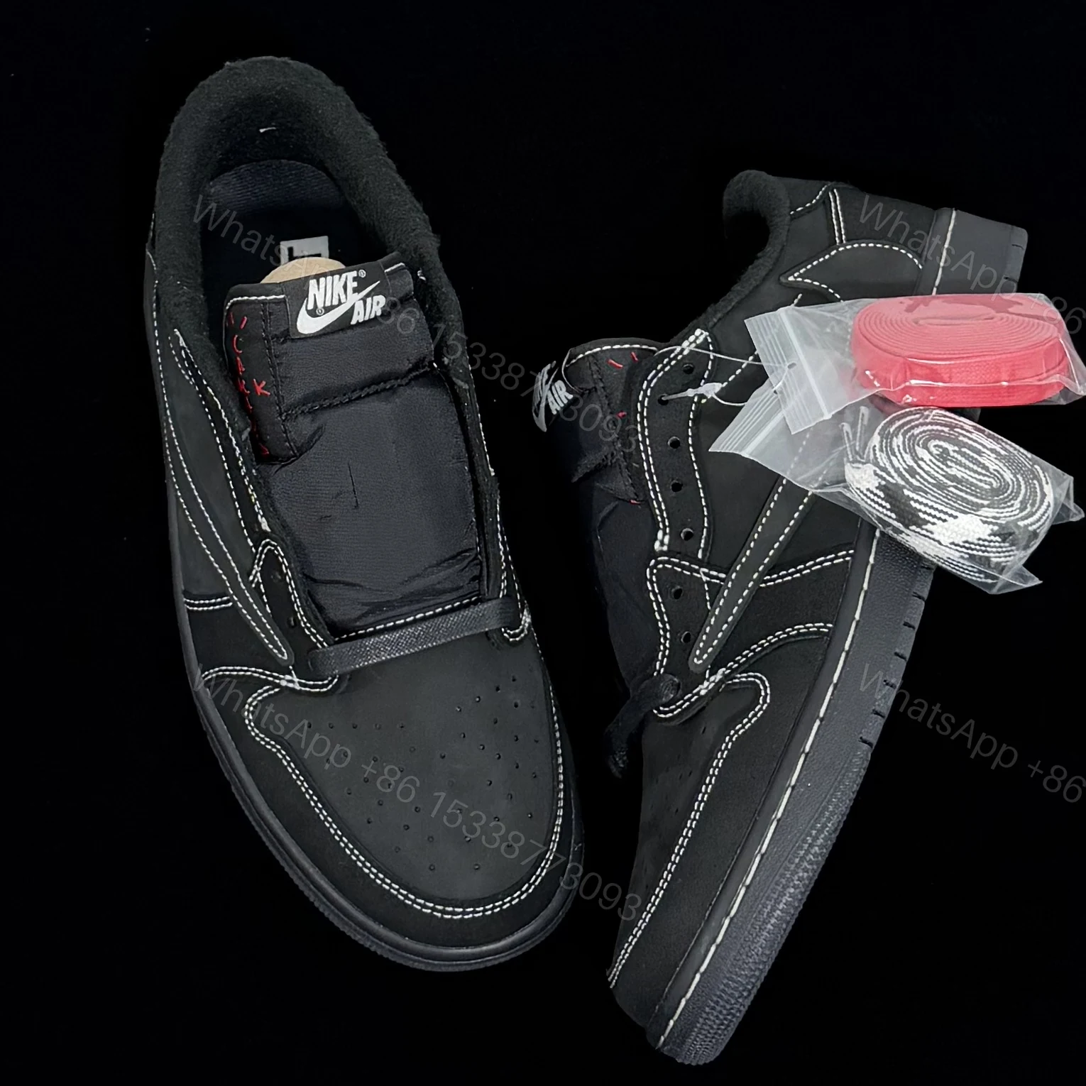 View 7 of Travis Scott x Air Jordan 1 Low “Black/Phantom” Reps