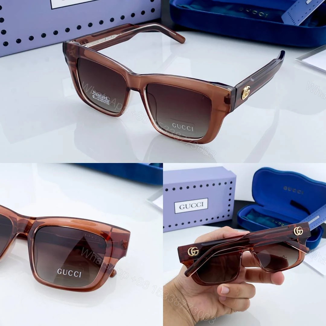 View 3 of First Copy Gucci 727 Brown Black Sunglasses
