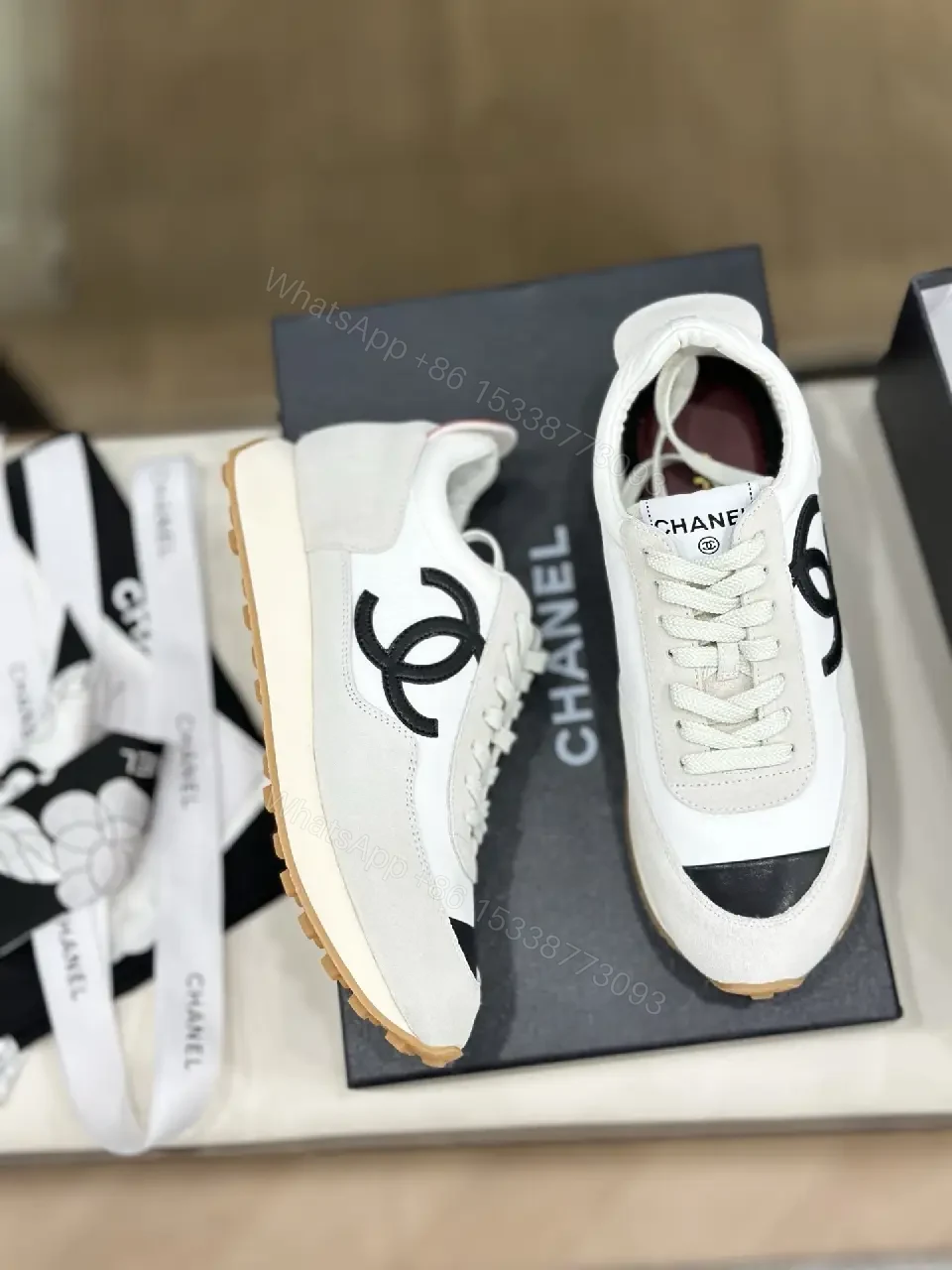 View 7 of Lux Suede-Leather High-Top Sneakers with Iconic Logo