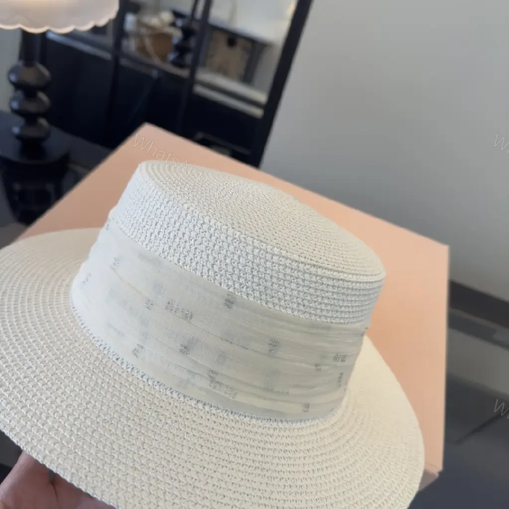 View 6 of Off-White Straw Fedora Hat with Woven Texture and Ribbon Band