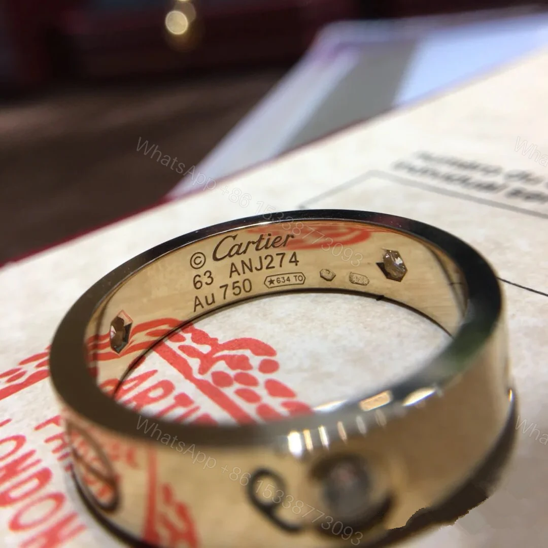 View 8 of Cartier Love Ring, 3 diamonds
