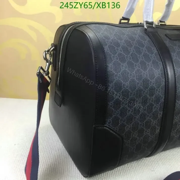 View 5 of Gucci GG Carry-On Duffle Black Knockoff Bag XB1365 – Quality 1:1