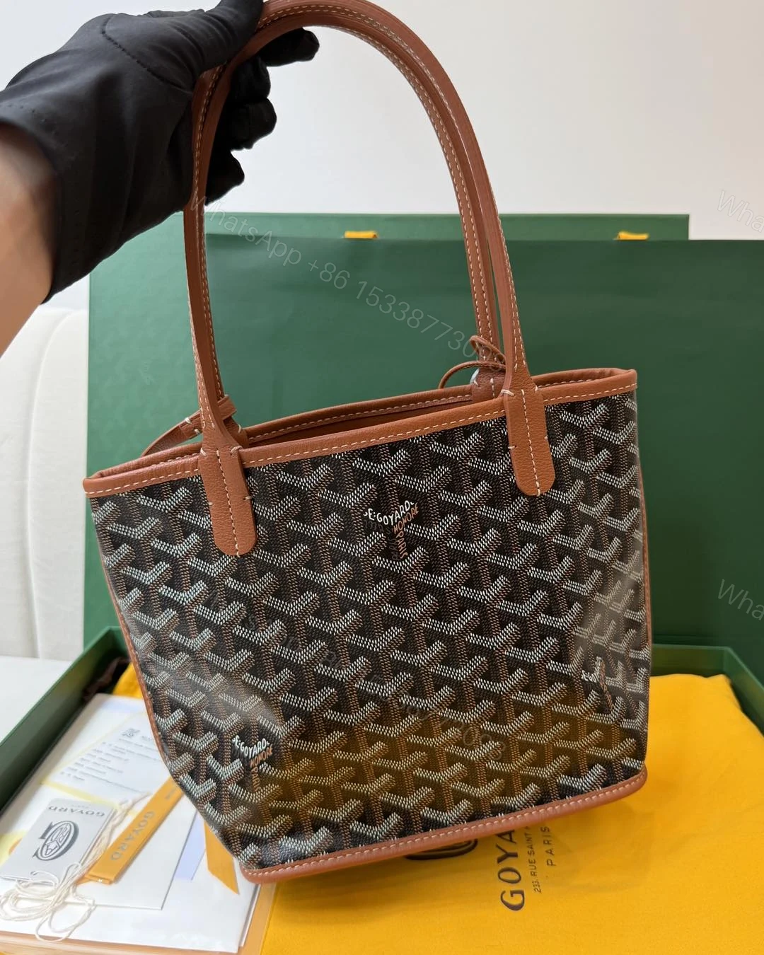 View 4 of Goyard Mini Anjou Brown