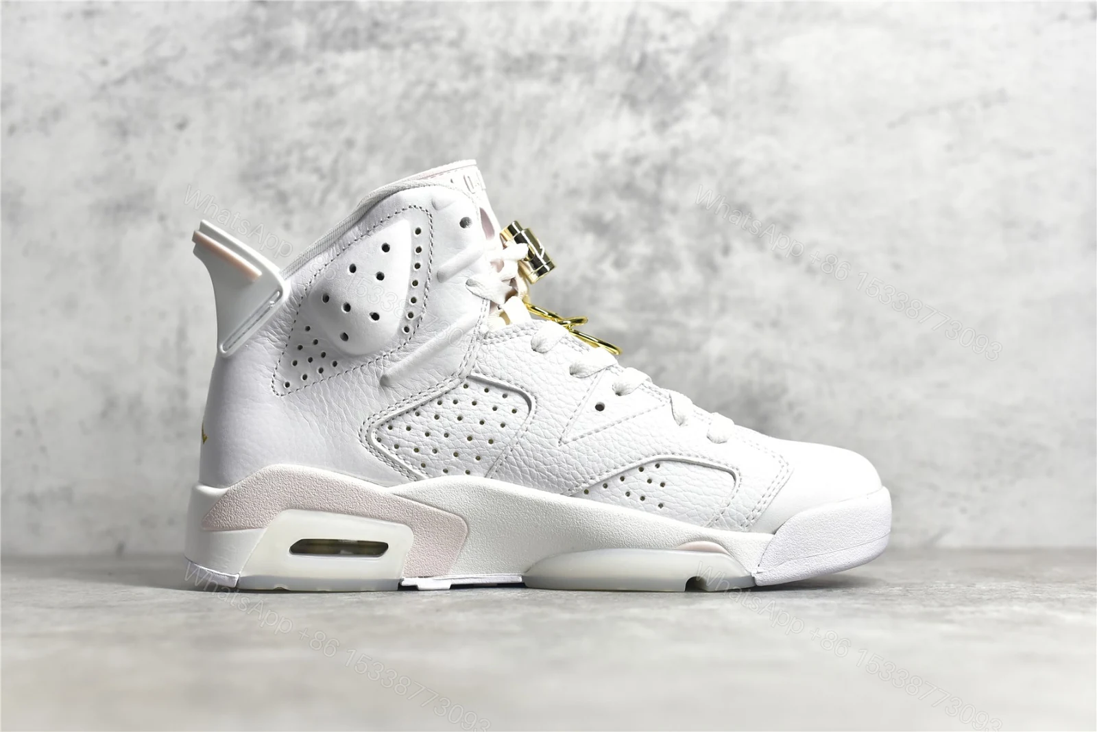 View 7 of Air Jordan 6 Gold Hoops Replica