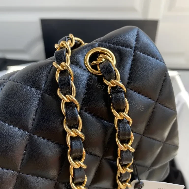View 8 of Chanel Quilted Black Lambskin Flap Bag â€” Timeless Luxury