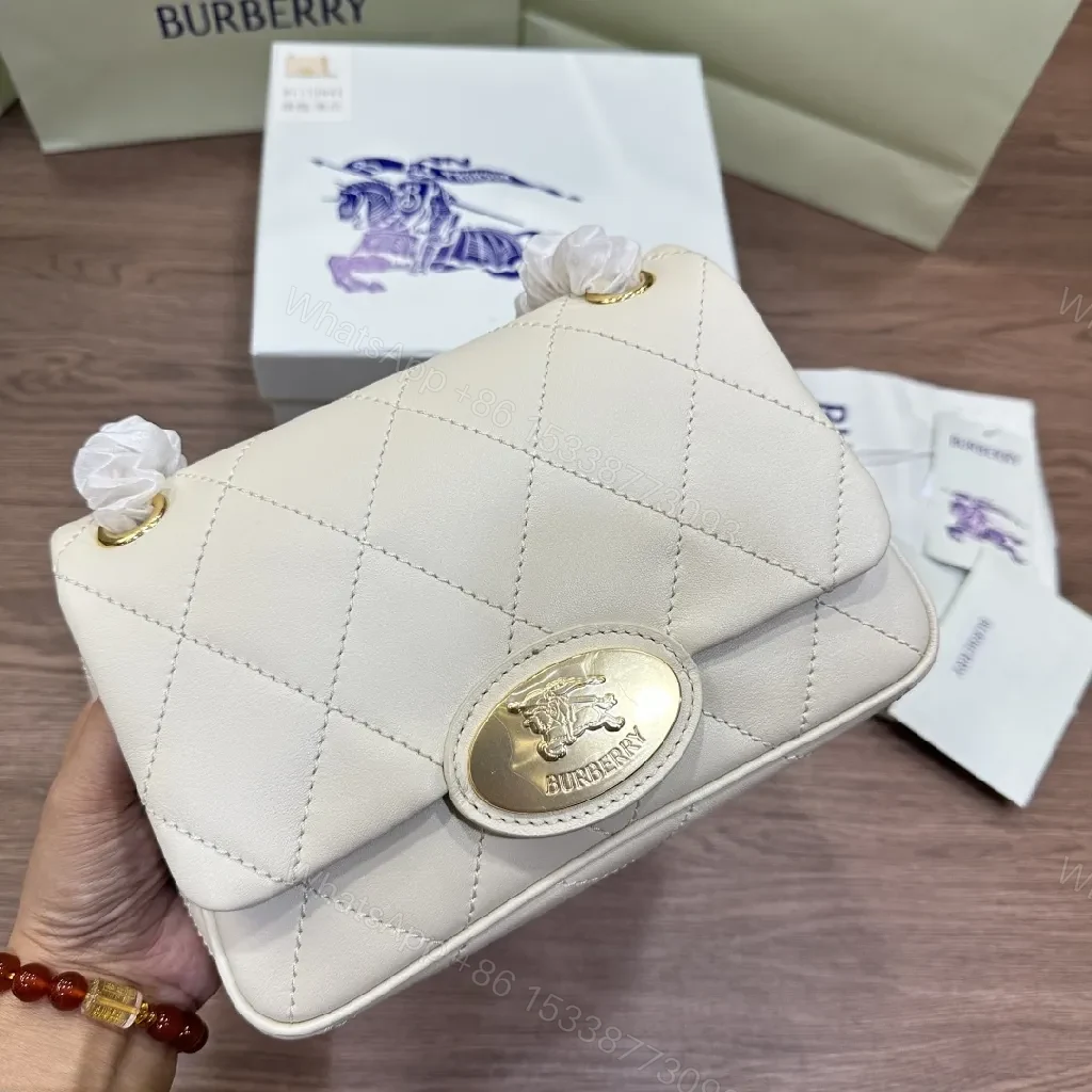View 3 of Quilted Mini Crossbody: Diamond Stitch, Gold Hardware, Elegant Texture