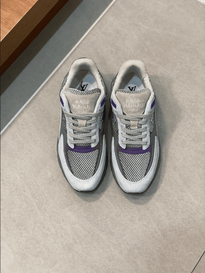 View 4 of LOUIS VUITTON RUN AWAY SNEAKERS IN GREY AND PURPLE – LSVT358