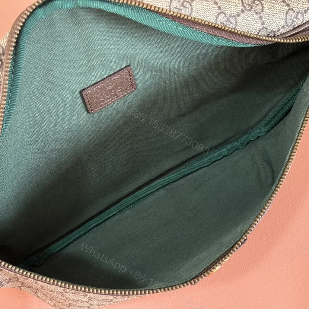 View 2 of Green-Red Web Belt Bag in Monogram Canvas, Luxe Everyday Carry