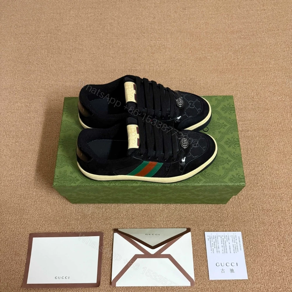 View 3 of Gucci Women Screener Sneaker Black