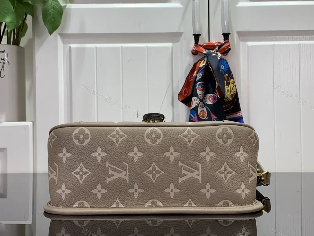 View 4 of Taupe Monogram Flap Bag â€“ Luxe Everyday Carry
