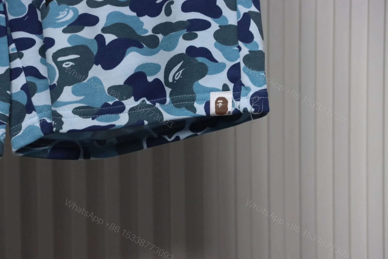 View 8 of Bape Camo Shark Shorts Blue