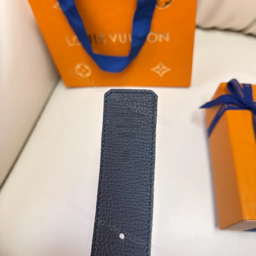 View 6 of Denim-Canvas Luxe Belt with Signature Monogram Buckle