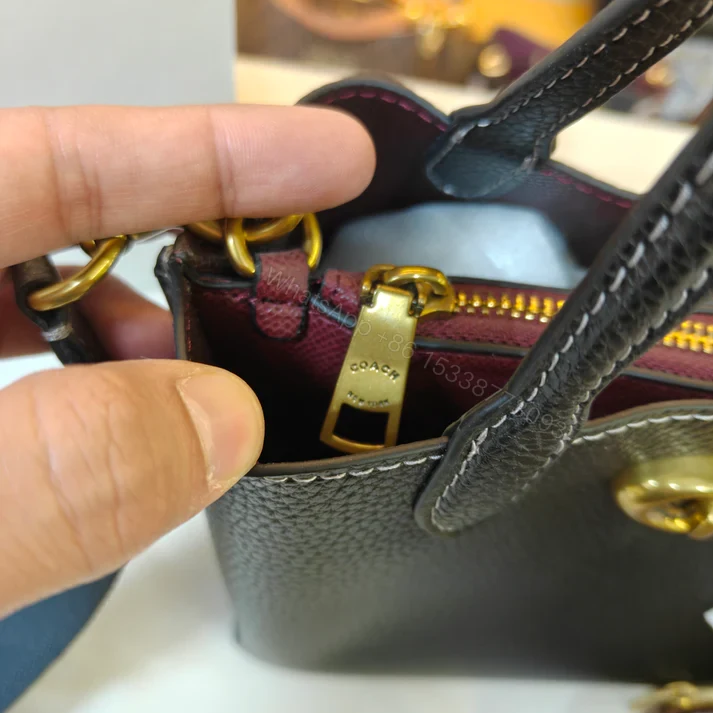 View 13 of FIRST COPY COACH WILLOW 18 TOTE HANDBAG IN LEATHER