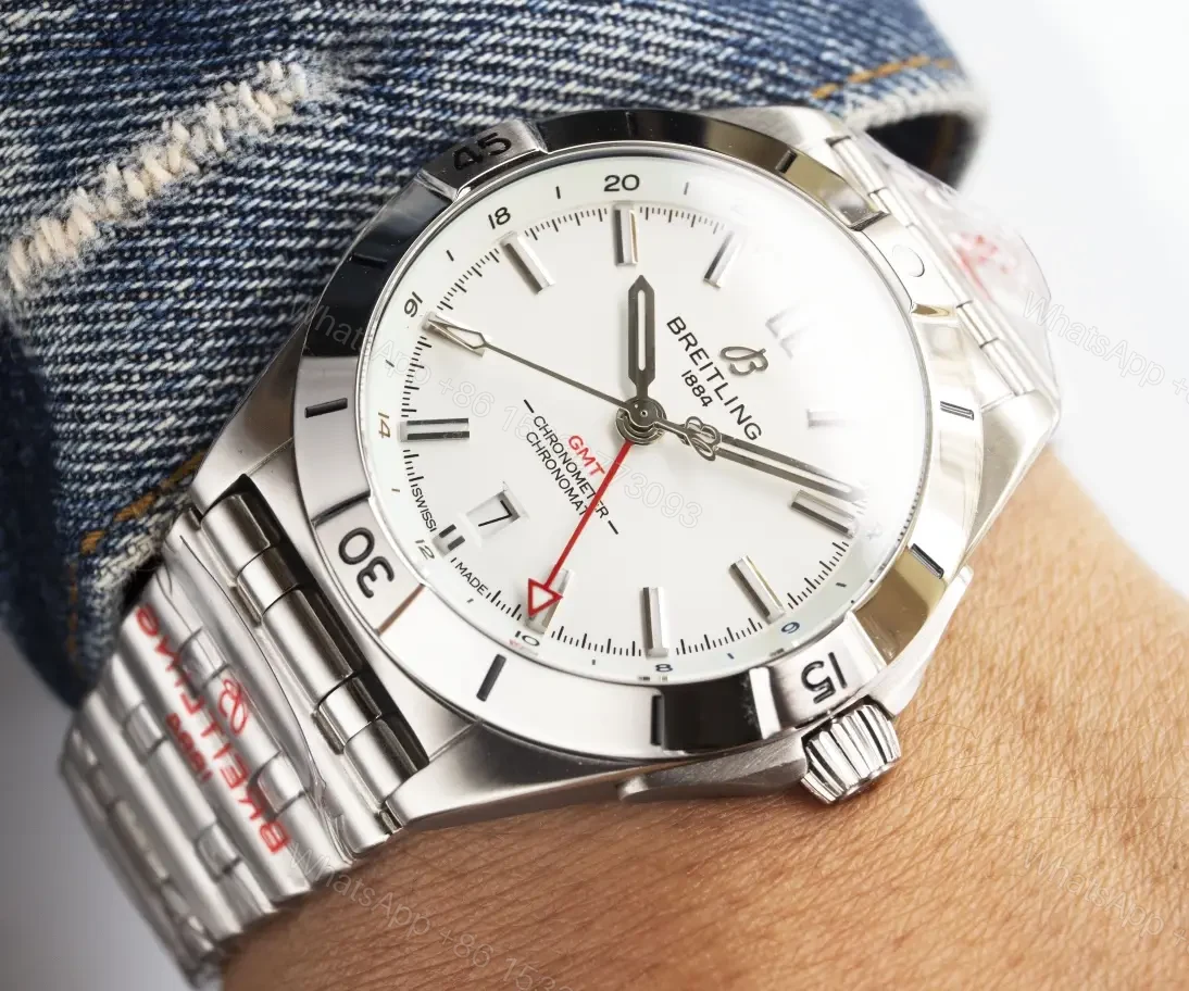 View 6 of Breitling Chronomat GMT 40 White Replica Steel Bracelet 40MM Premium A32398101A1A1