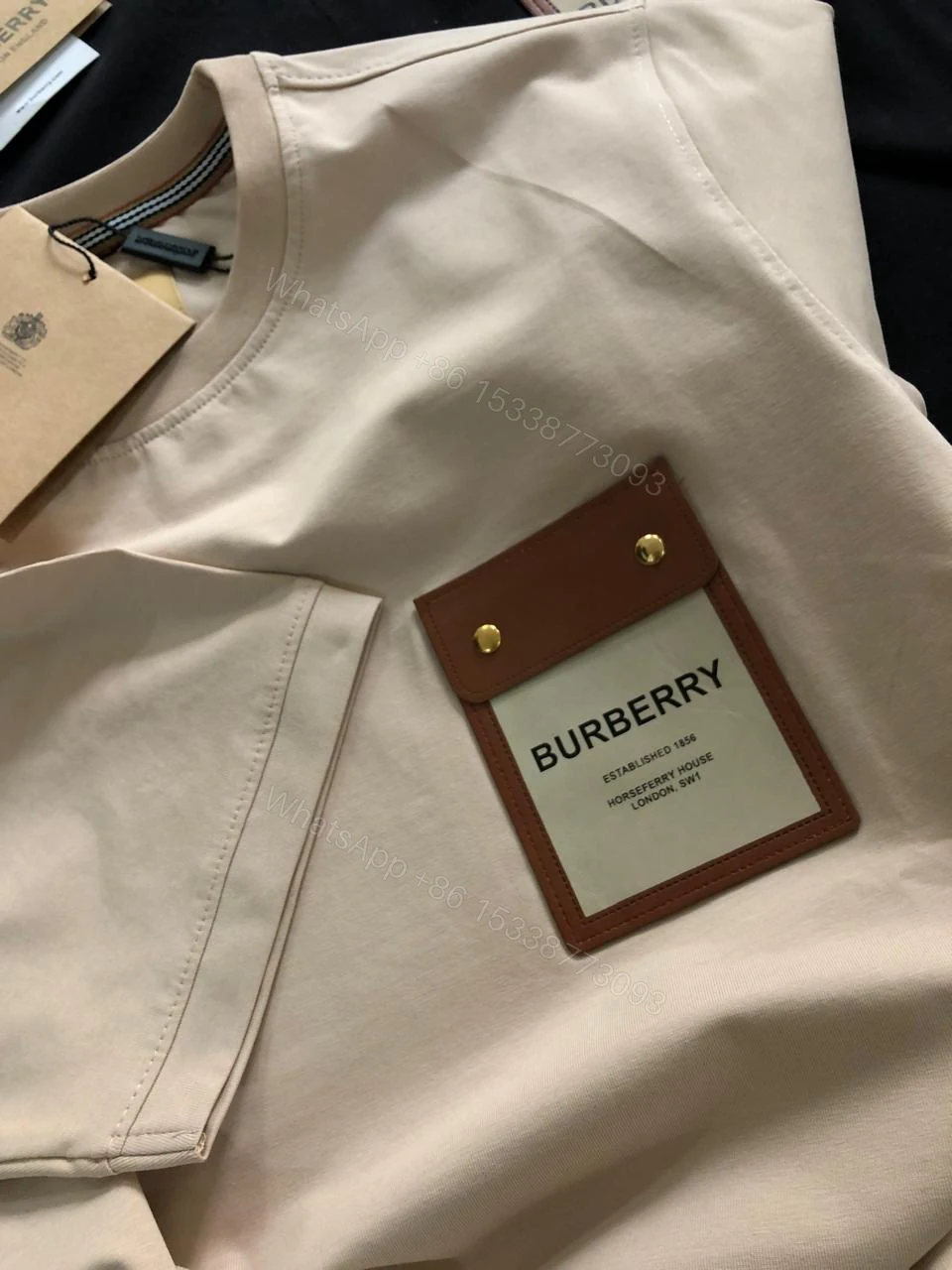 View 9 of First Copy Burberry Cotton Lycra Tee