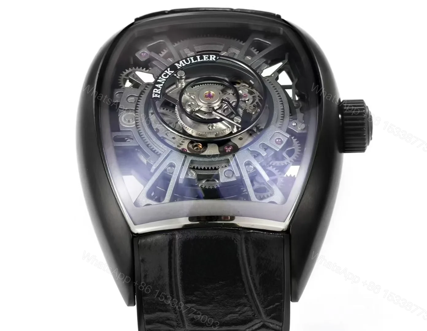 View 3 of Franck Muller RM3 Grand Central Tourbillon Replica 42MM Premium Skeleton Rose Gold Edition FM-RM3-GCT-RG-SKEL-42