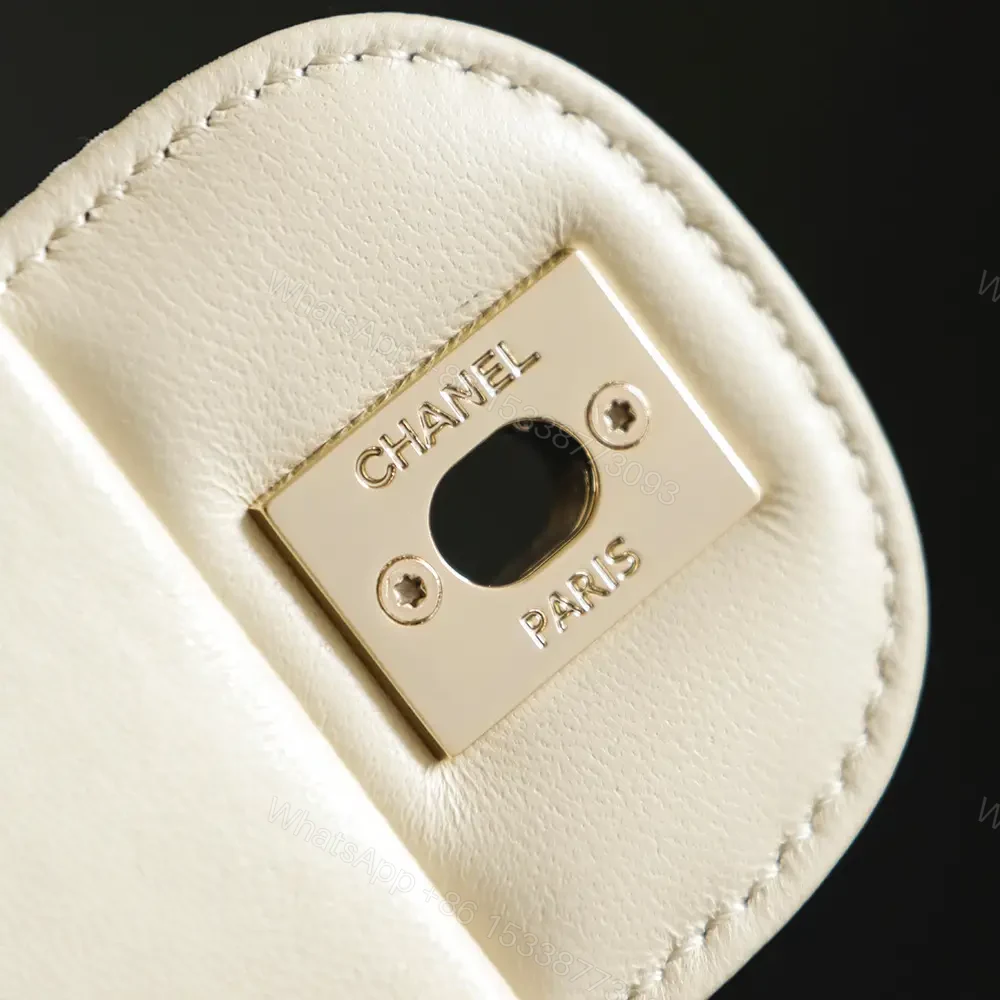 View 8 of pink glitter fabric Chanel-inspired shoulder bag with chain strap for everyday luxury