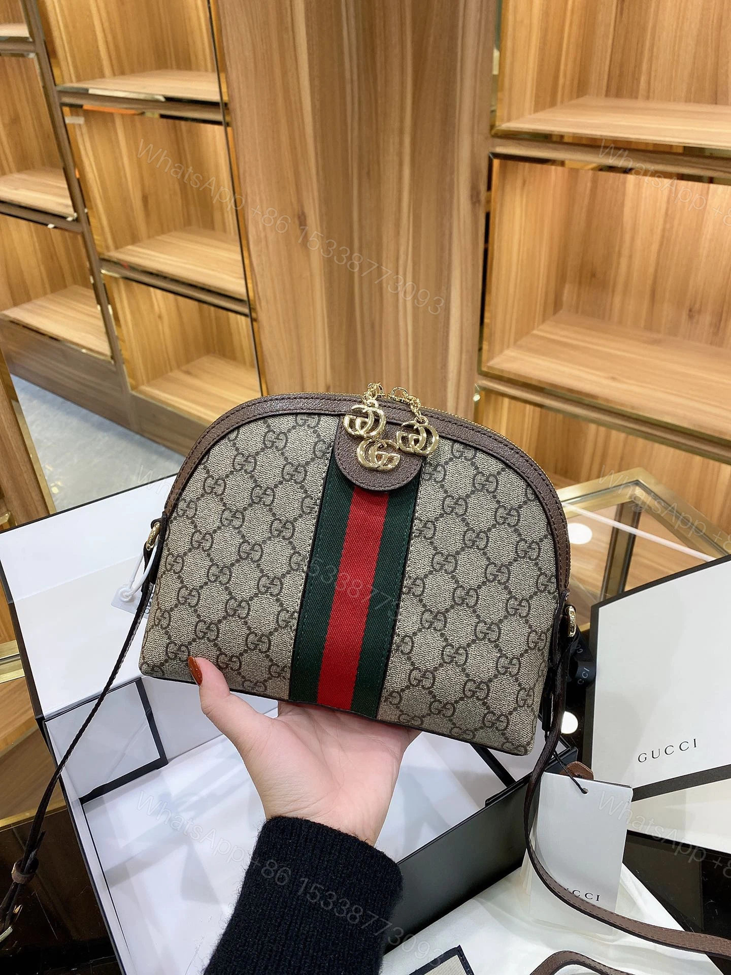 View 7 of Gucci Ophidia GG Shoulder GG Supreme