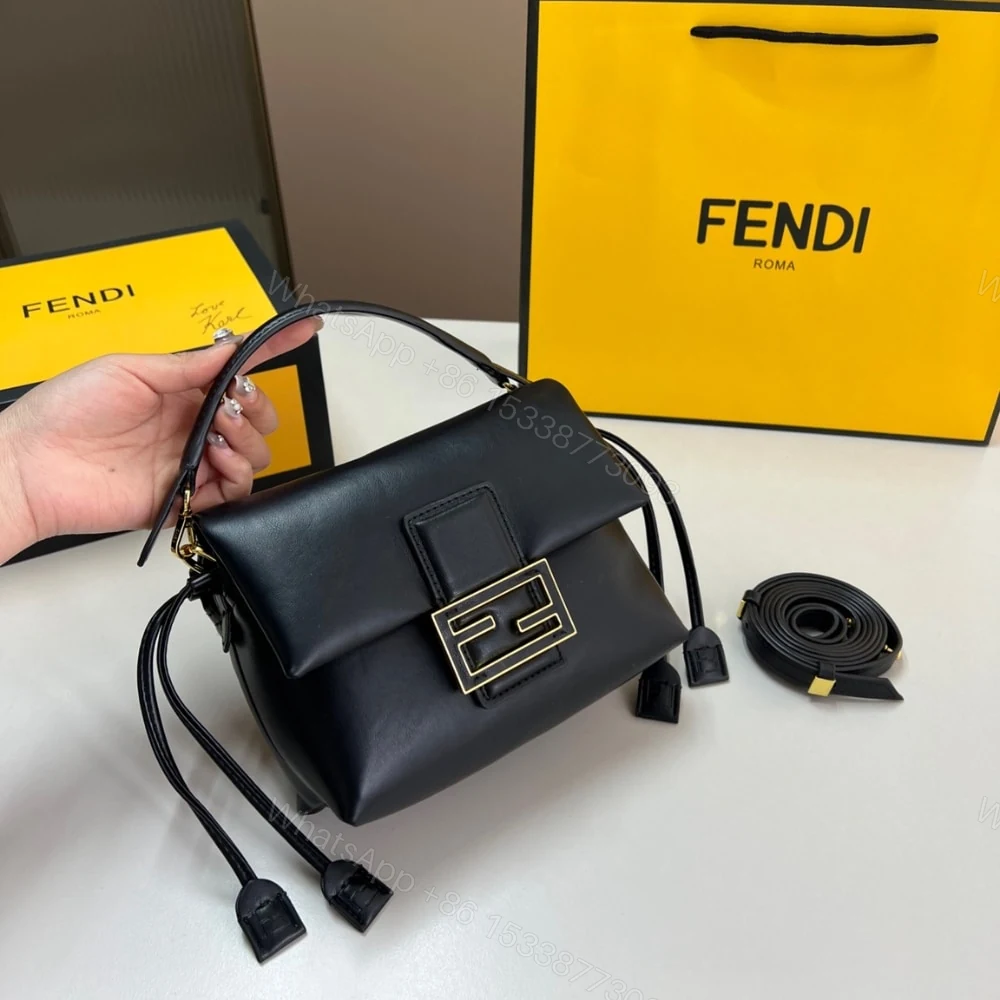 View 2 of FENDI MAMMA BAGUETTE MEDIUM BLACK 18CM 8BS105ABVEF0KUR