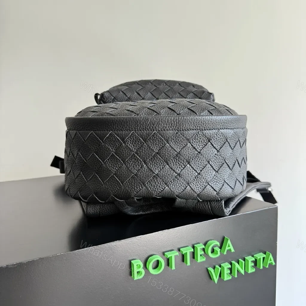 View 7 of Compact Leather-Woven Backpack: Sleek Everyday Luxury